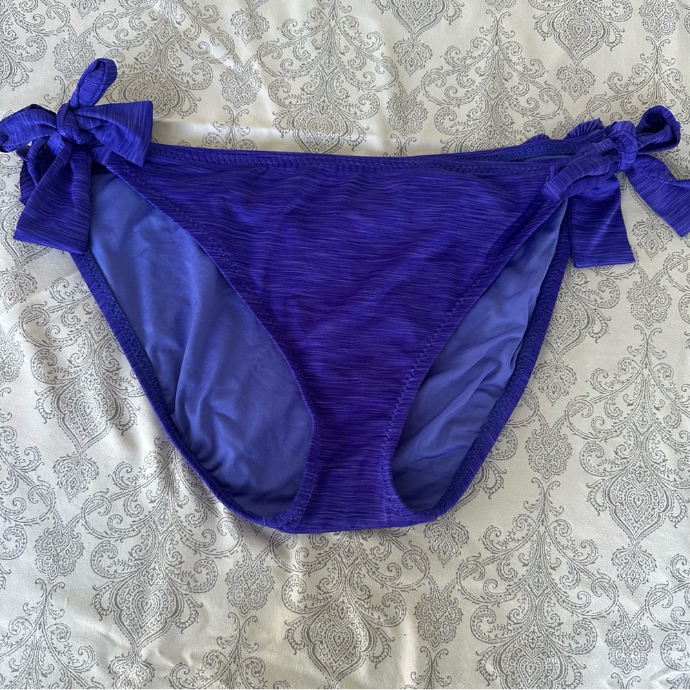 Betsey Johnson Ruffled Side Tie Bikini Bottom